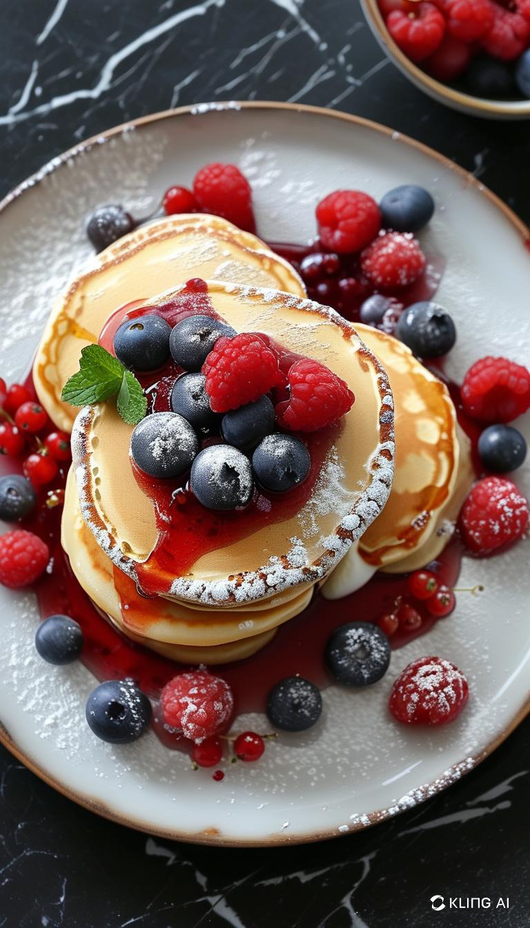 Proteinpannkakor med bär